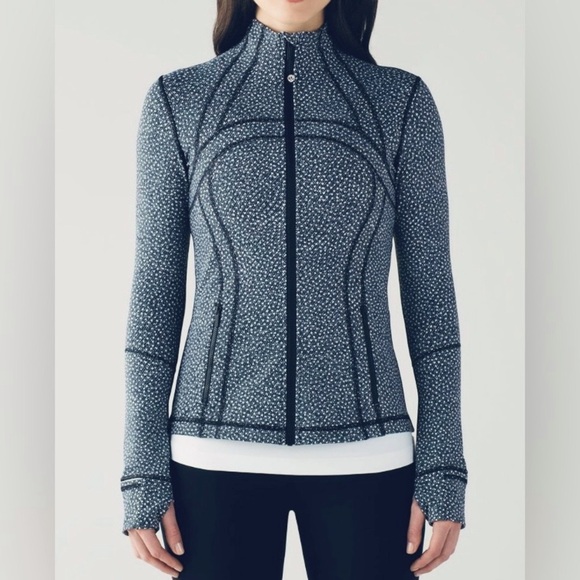 🍒LULULEMON DEFINE Jacket FROZEN FIZZ sz 6 Black/White ~ RARE!! - Picture 5 of 6